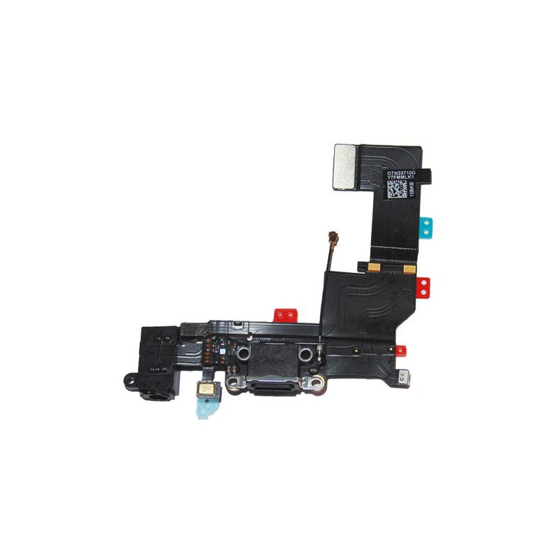 iPhone 5S USB Anschluss / Dock Connector Modul + Kopfhörer Eingang in schwarz