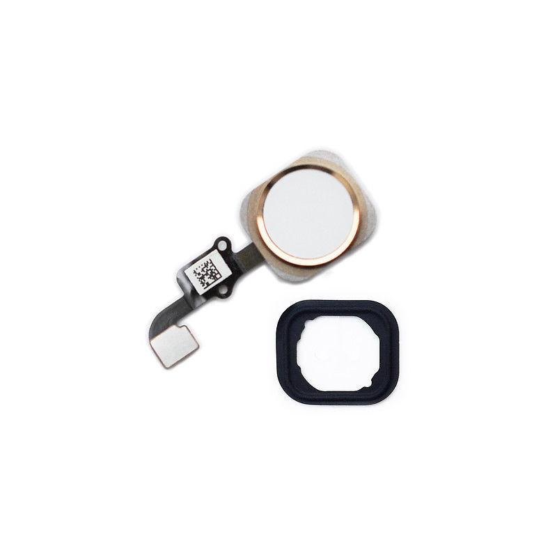 (OEM) iPhone 6 Plus Home Button Flexkabel + Home Button - Weiss / Gold