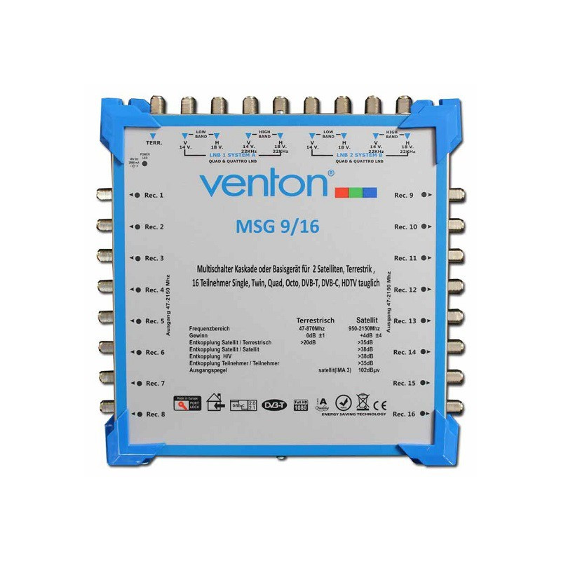 Venton Multischalter MSG 9/16 2 Sat für 16 Teilnehmer