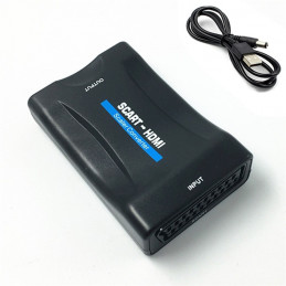 Scart auf HDMI Konverter Adapter für TV / PC / DVD - Schwarz