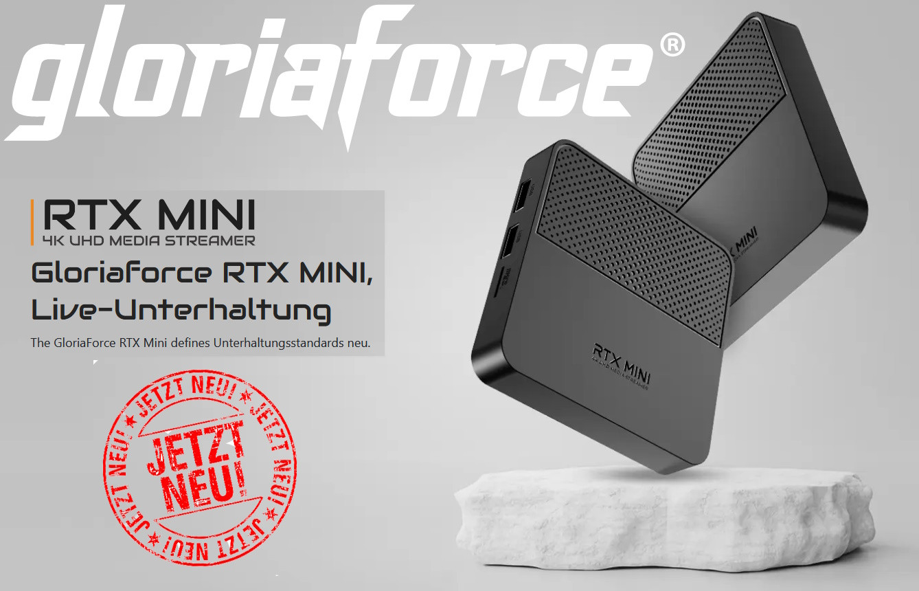 GloriaForce RTX Mini 4K UHD Android 11 TV BOX 2GB RAM 16GB Flash Wlan